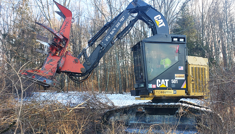 Rancourt Land Clearing Feller Buncher Services in New York and Connecticut Area